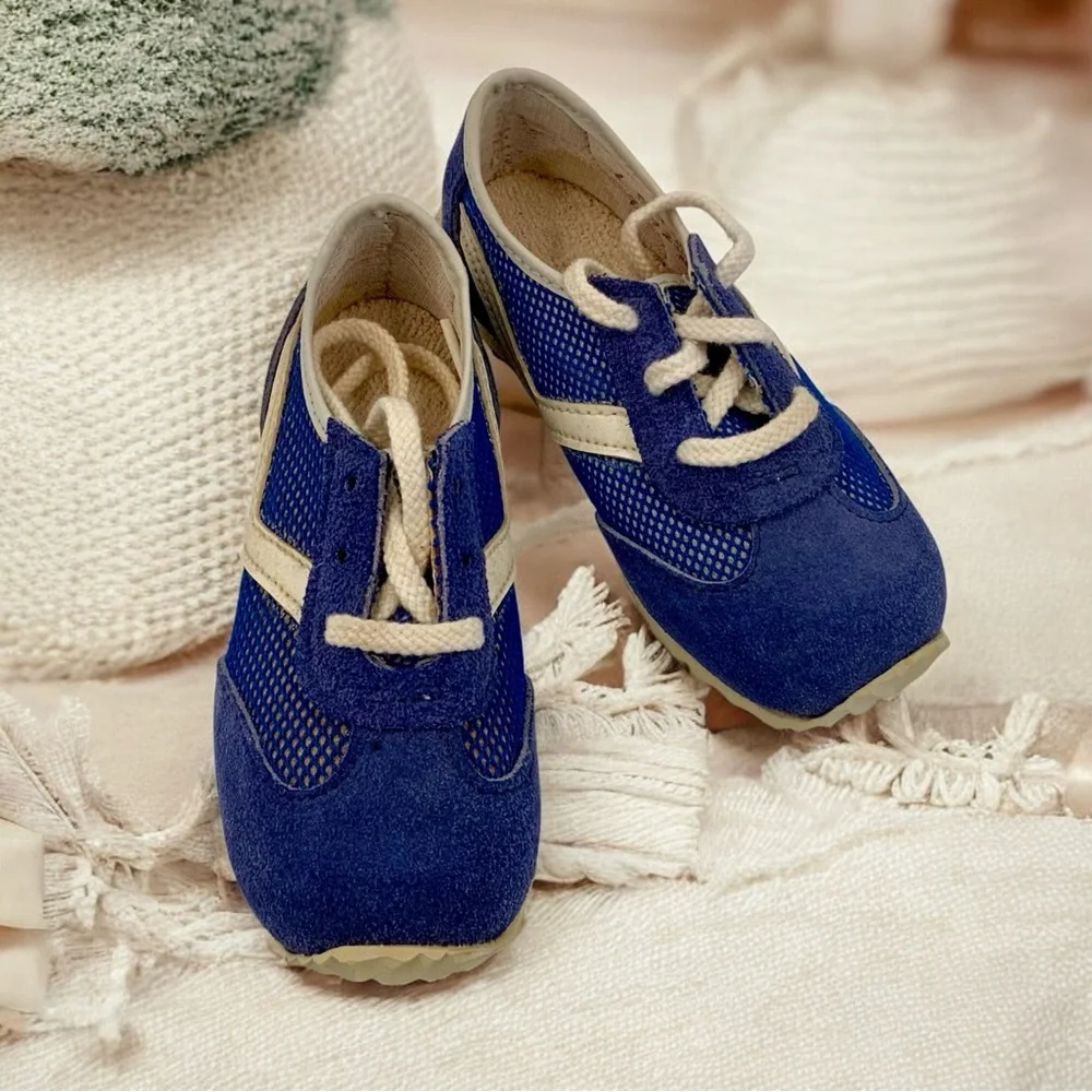 Vintage 1950s MCM Baby Deer Walker Shoes Size 4 Infant Sneakers Original Box